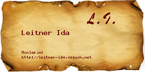 Leitner Ida névjegykártya